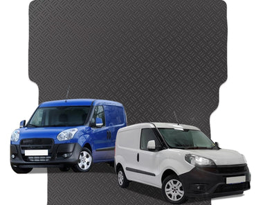 Carsio Tailored Rubber Van Rear Load Mats For Fiat Doblo SWB 2010 to 2022