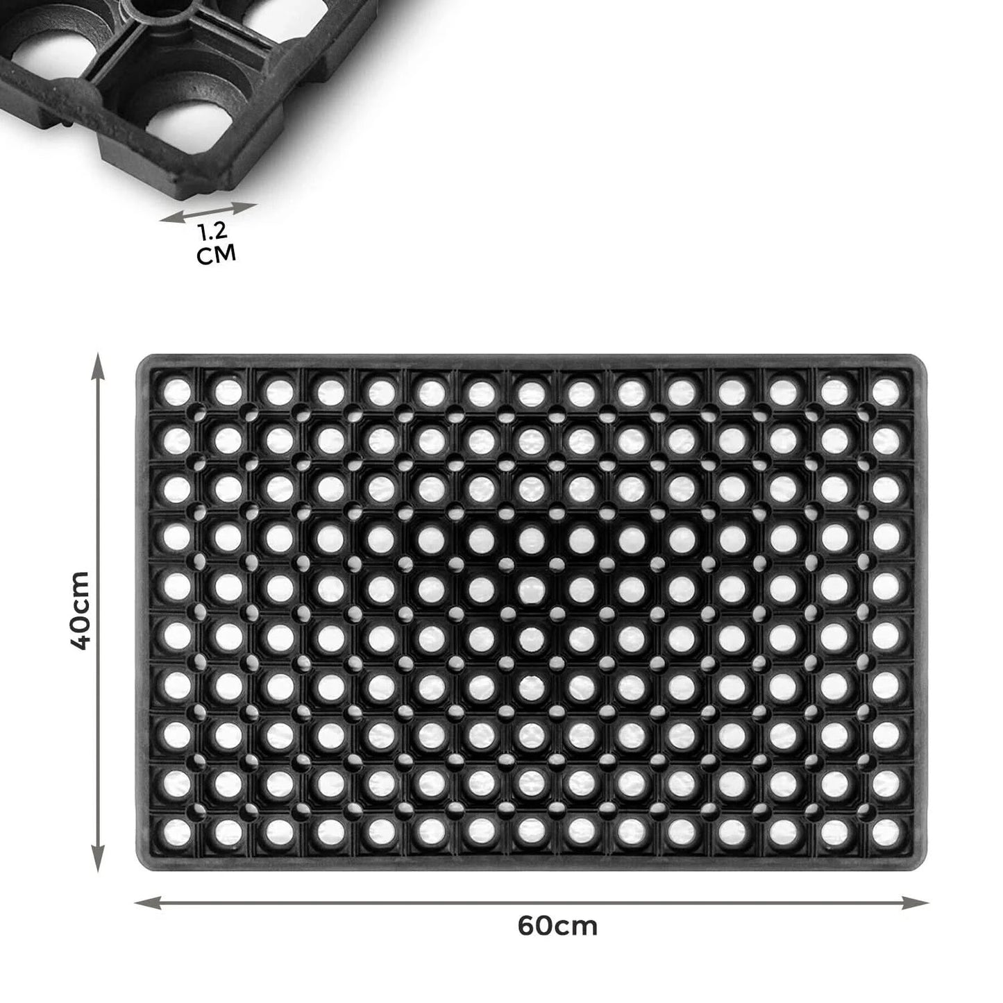 Non Slip Industrial Rubber Ring Door Mat Outdoor House Entrance Floor Carpet Rug