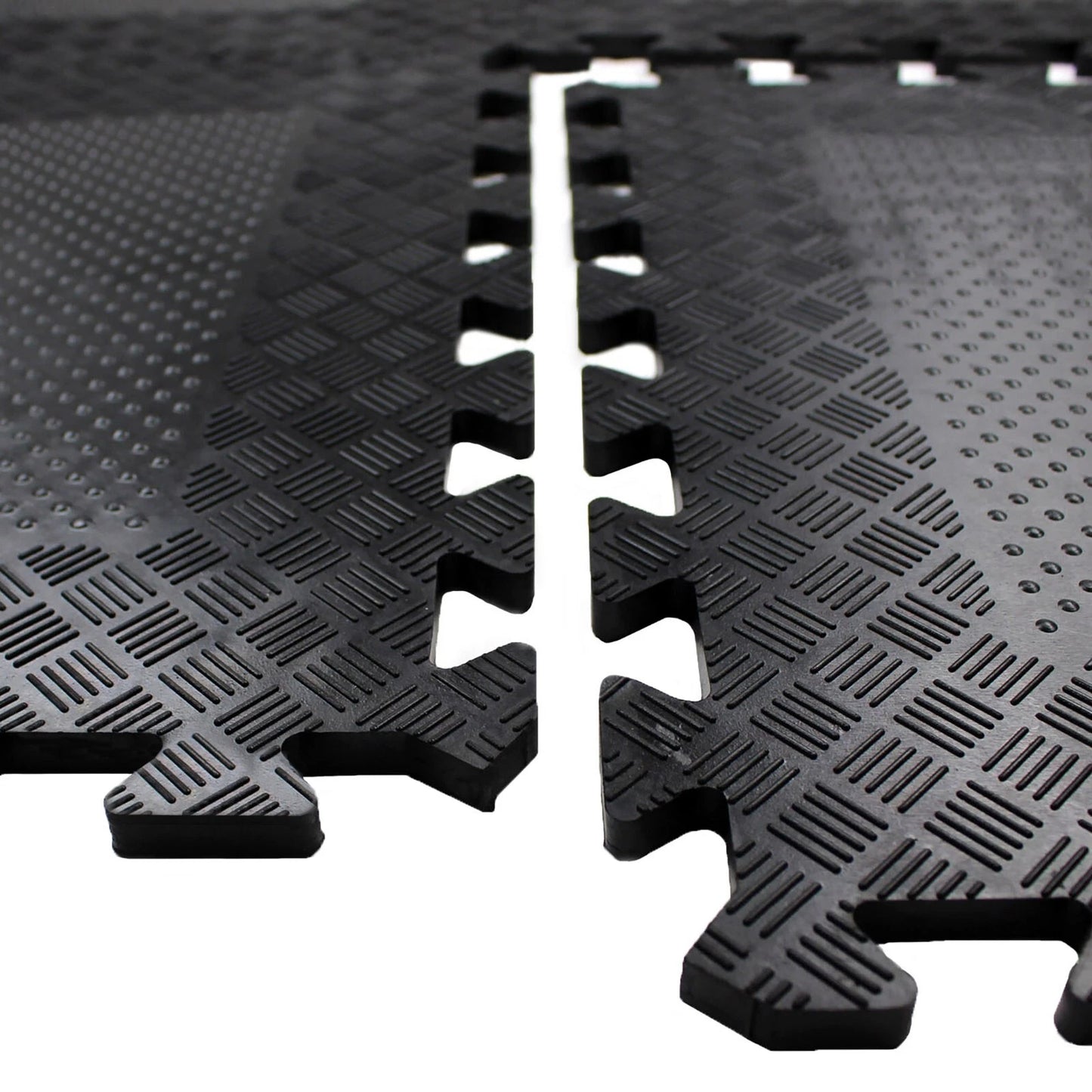 Heavy Duty Rubber Gym Mats Garage Flooring Tiles Commercial Interlocking 4pcs