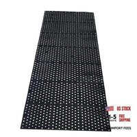 Rubber Floor Mat with Drainage Holes 83x36x0.4in Commercial Anti-Fatigue