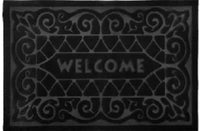 Non Slip Heavy Duty Black Welcome Mat Washable 40 x 60 Dirt Trapper Rubber Mat