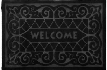 Non Slip Heavy Duty Black Welcome Mat Washable 40 x 60 Dirt Trapper Rubber Mat