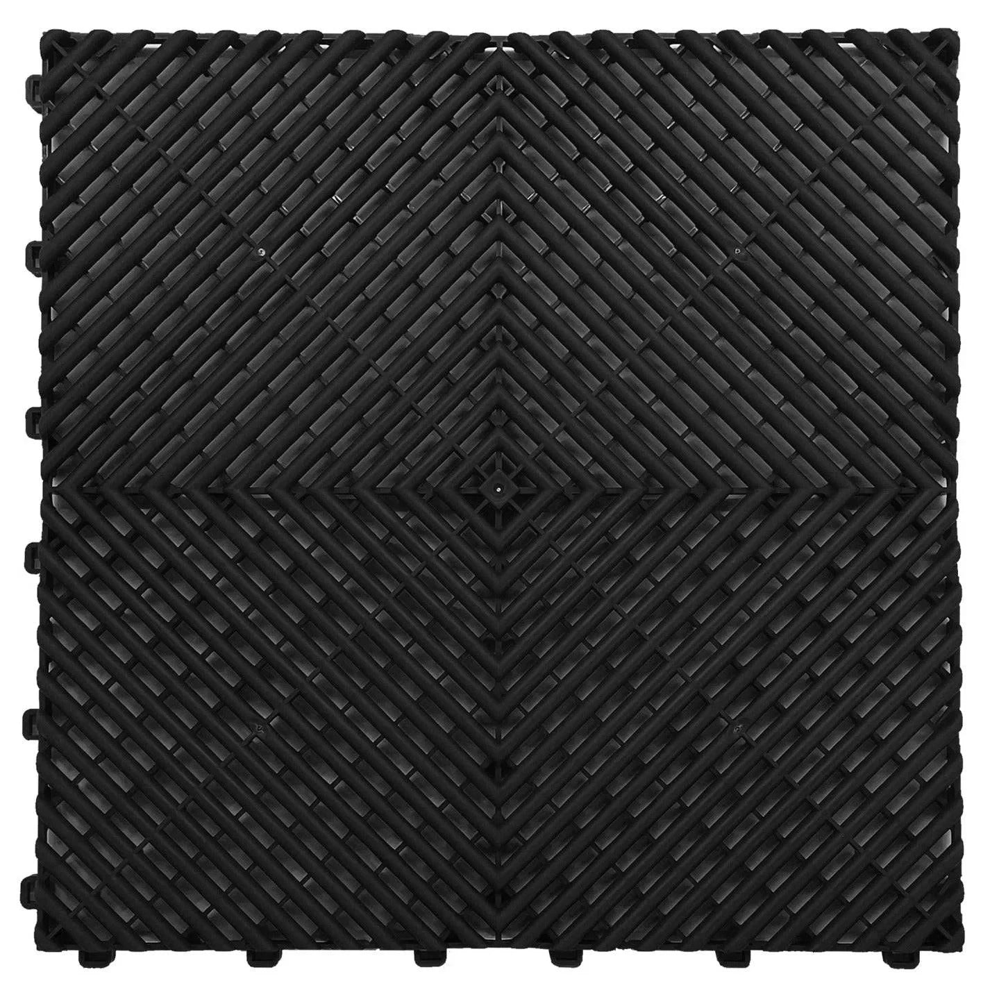 PVC Floor Tiles Heavy Duty Vented Interlocking Gym Floor Workshop | 40cm x 40cm
