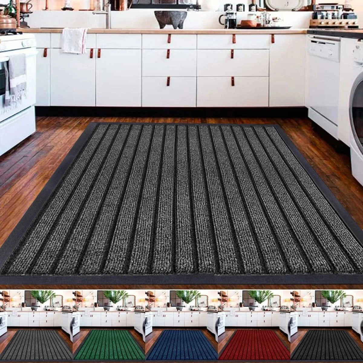 Heavy Duty Rubber Barrier Mat Non Slip Door Mats Hallway Kitchen Runner Area Rug
