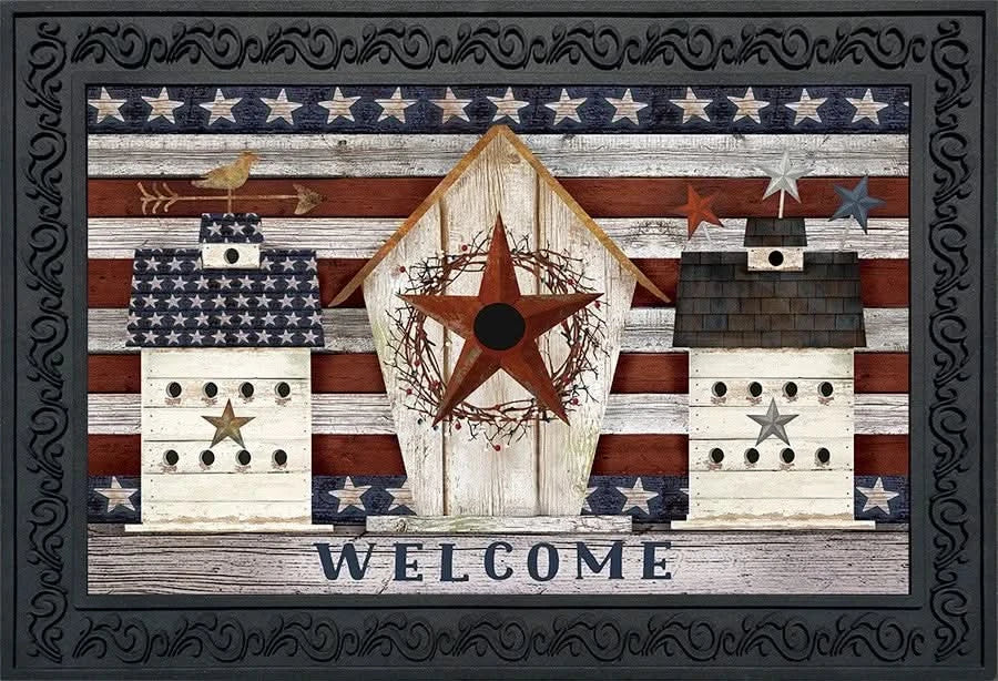 Briarwood Lane Rustic American Birdhouse Primitive Doormat