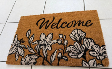 Welcome Doormats Non Slip Natural Coir Home Garden Mats Indoor Outdoor