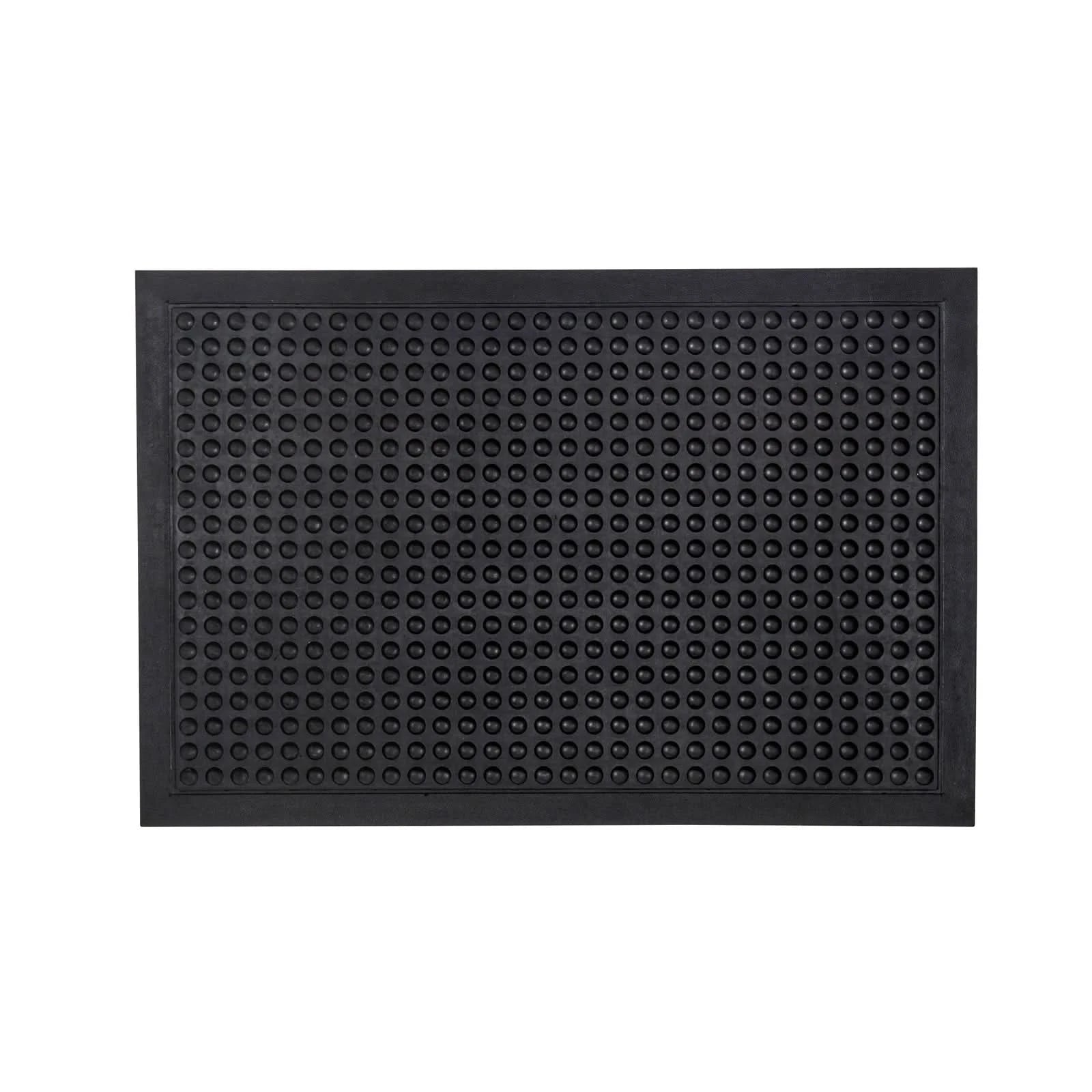 Anti-Fatigue Mat Black 90x150cm 100% Recycled Rubber Rectangular Industrial Duty