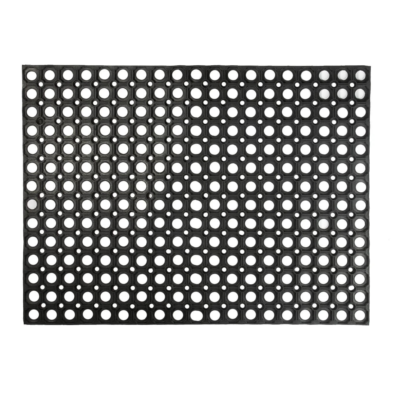 Heavy Duty Rubber Door Mat Tough Indoor Outdoor Office Mats 80 x 60cm Black