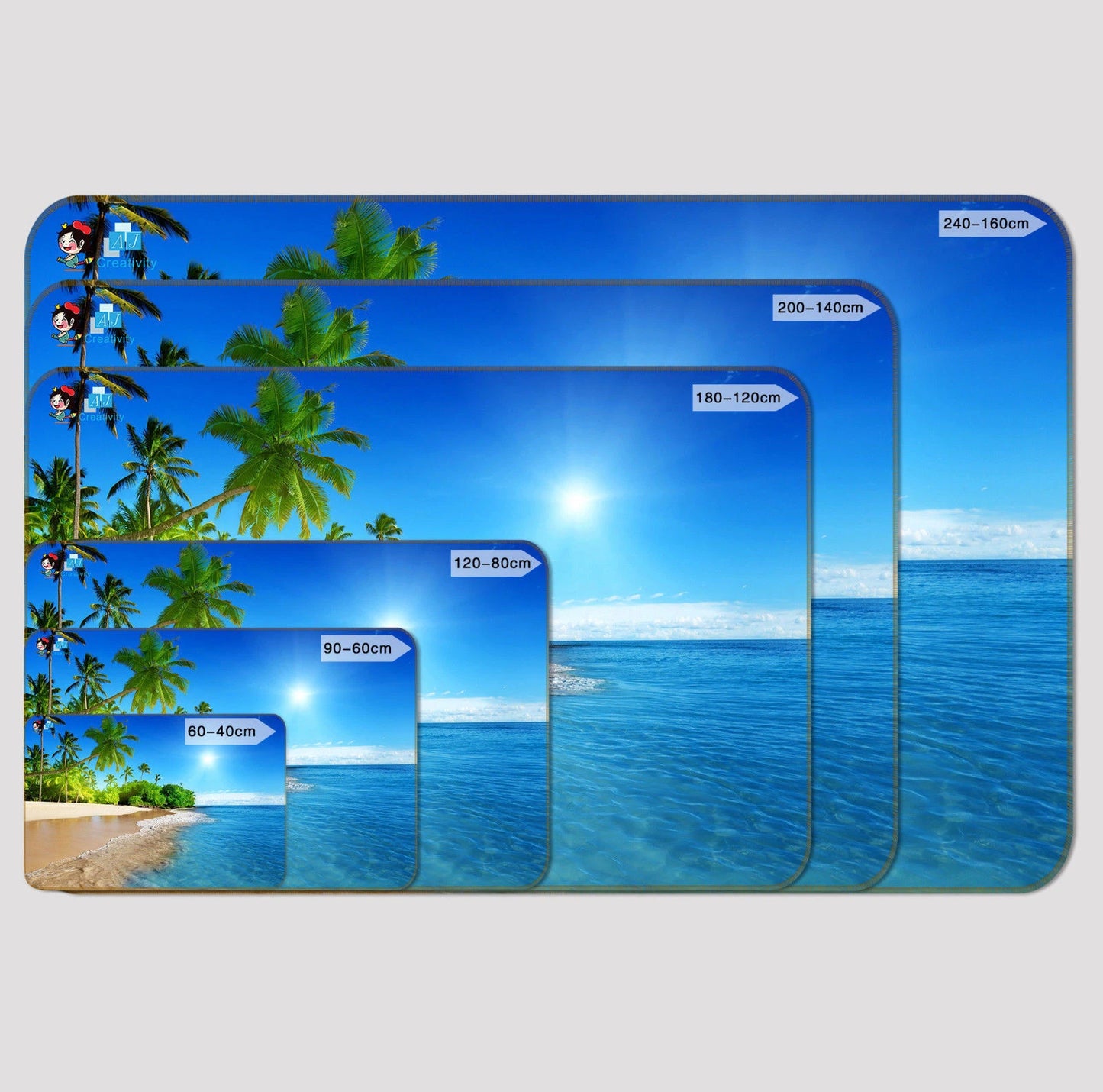 3D Corridor Coconut Tree N548 Game Rug Mat Elegant Photo Carpet Mat Eve 2023
