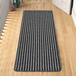 Washable Door Mats Non Slip Stripe Kitchen, Corridor, Hallway Runners Anthracite