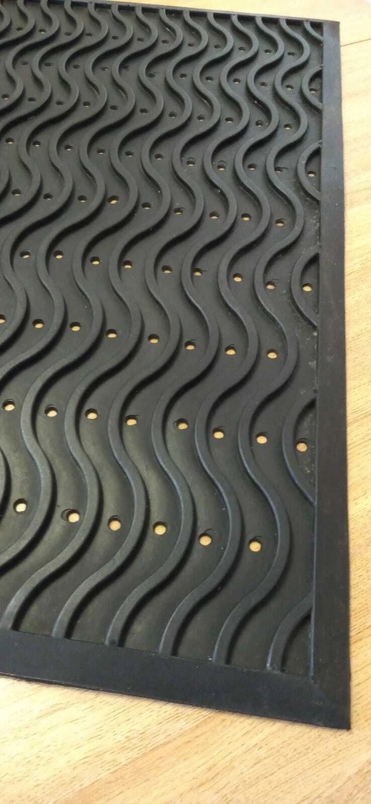 PACK of 3 Heavy Duty WAVE Anti-FATIGUE Rubber Workshop Greenhouse Mats 3ft x 2ft