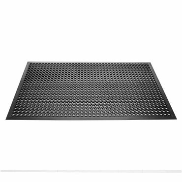 Jantex Rubber Black Anti Fatigue Mat Commercial Kitchen Non Slip Washable