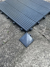 1 х Garden Interlocking Decking Corner Tile - Corner for 45 x 45cm Tiles
