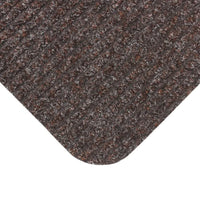 JVL Delta Ribbed Lightweight Indoor Entrance Door Mat, Charcoal, Grey, Brown