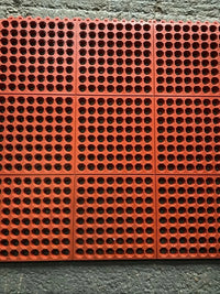 3ftx3ft Interlocking Rubber flooring Wet room mat (90x90cm) safety mat orange