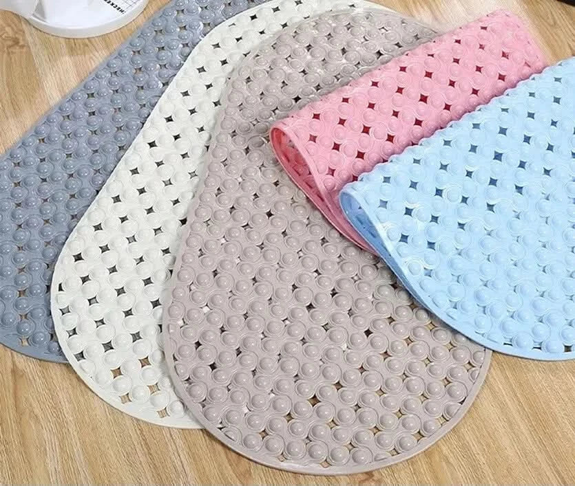 Shower Mat Non Slip Bathtub Mat Strong Suction PVC Bath Mat Anti Mold Rubber Mat