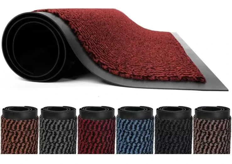 Non Slip Door Mat 60x90cm Blue Indoor Washable Rug Kitchen Floor
