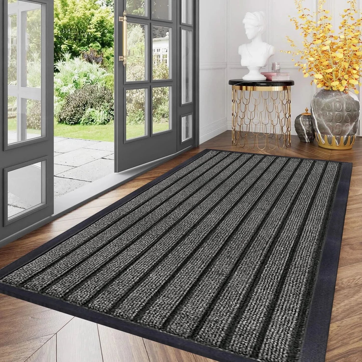 Large Heavy Duty Rubber Barrier Non Slip Door Mat Hall Kitchen Floor Runner Rug*