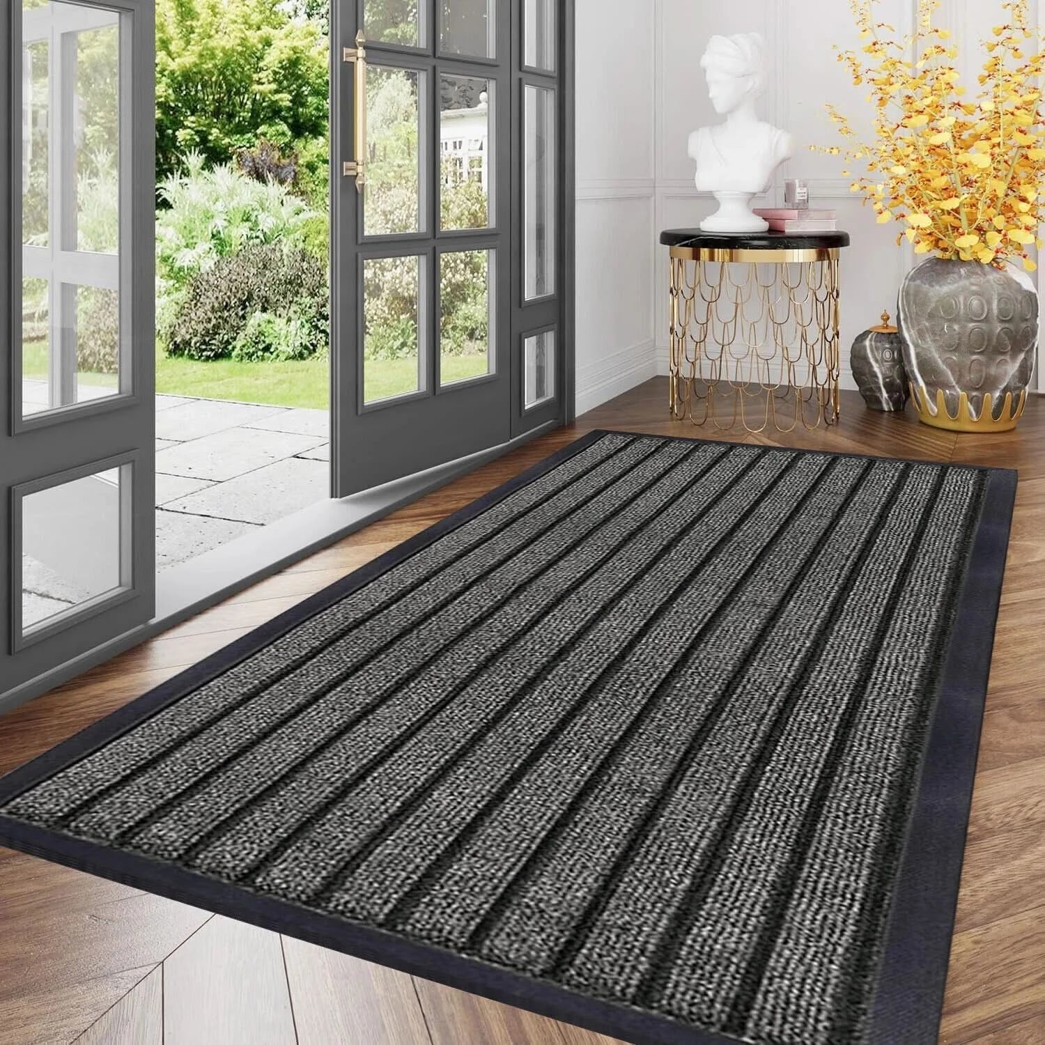 Large Heavy Duty Rubber Barrier Non Slip Door Mat Hall Kitchen Floor Runner Rug*