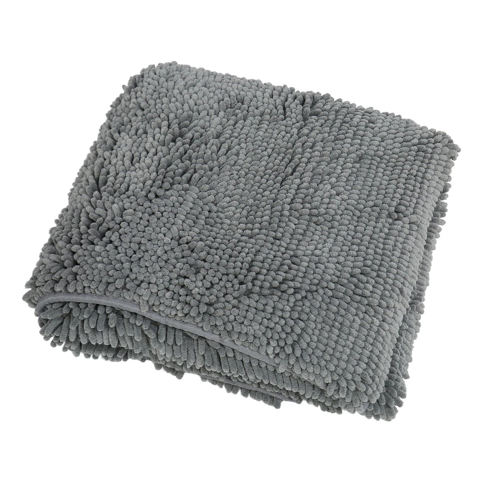 Dog Chenille Mud Mat Soft Water Absorption Slip Resistant Bottom Doormat Fo SG