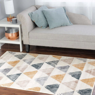 Adrija Modern Geometric Floor Carpet Indoor Area Rug Or Runner Rug Or Door Mat