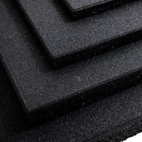 Rubber Gym Home Garage Floor Mat Tiles Flooring Heavy Duty 15mm Thick Black