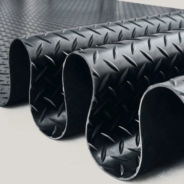 3mm Premium HD Checker Pattern Rubber Flooring For Van, Garage Floor, Gym