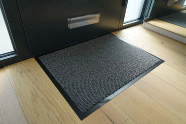 Non Slip Heavy Duty Barrier Door mat Rubber Back Silver Grey 60 x 90cm