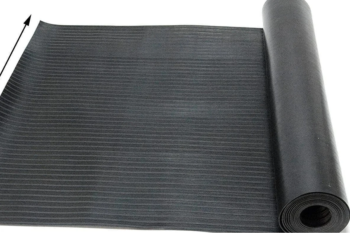 Rubber Floor Roll Matting, Rib Corrugated Rubber Floor Mats, Non Slip Rubber Flo
