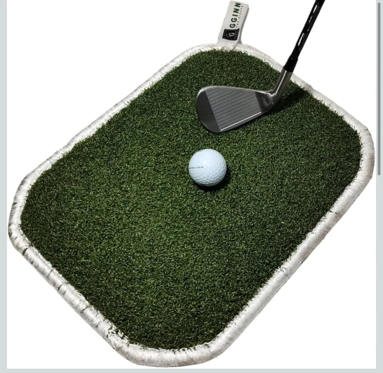 GGINNOVATIONS Golf Practice Mat 40x30cm Indoor Outdoor Real Turf Training Aid
