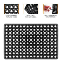 Non Slip Industrial Rubber Ring Door Mat Outdoor House Entrance Floor Carpet Rug