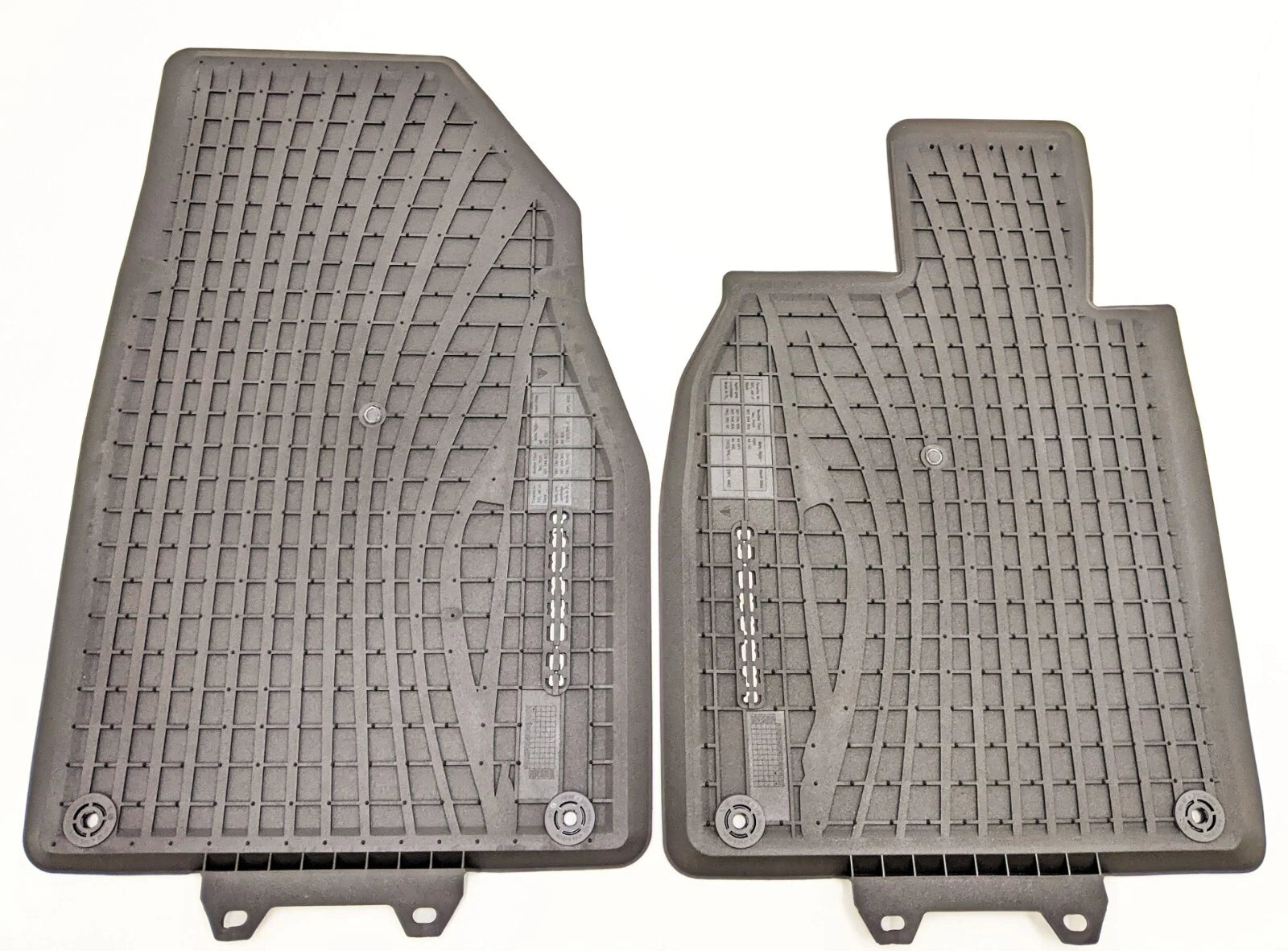 Porsche 981 982 718 Boxster Cayman All Weather Rubber Floor Mats Black 2012-2024