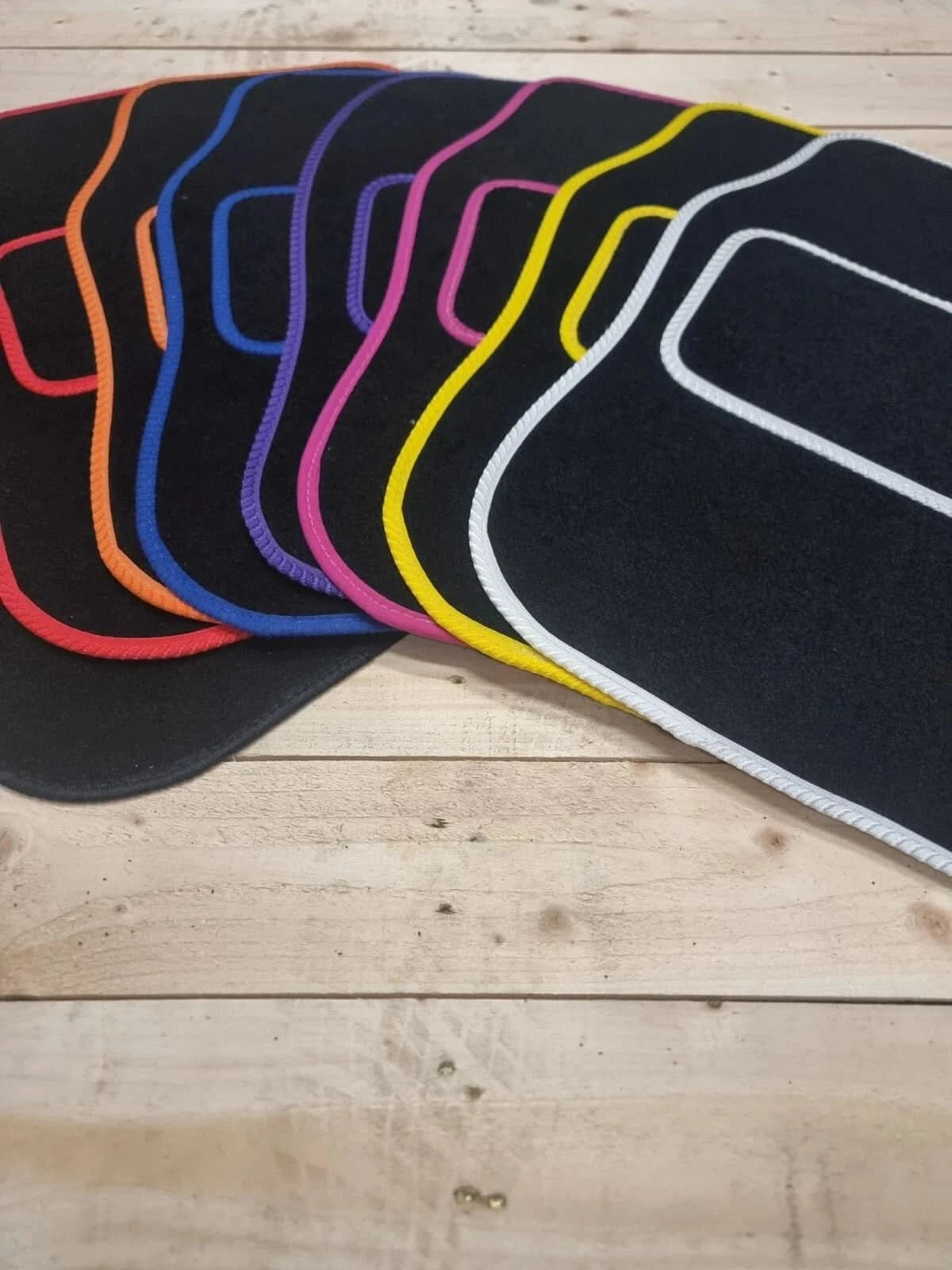 Universal Car Van Floor Mats 4PC Set Non Slip Carpet Black,Red,Blue,Pink,Purple