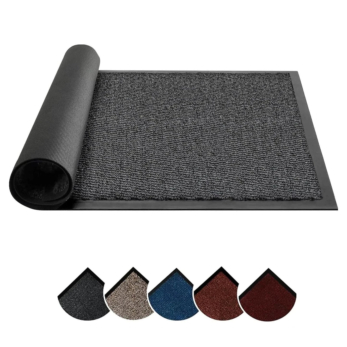 Heavy Duty Non Slip Grey 90x300cm Barrier Door Mat Rubber Backing Kitchen Mats