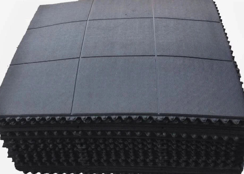 Rubber Gym Mat Floor Tiles | Heavy Duty 16mm Thick Interlocking 900mm Free POST