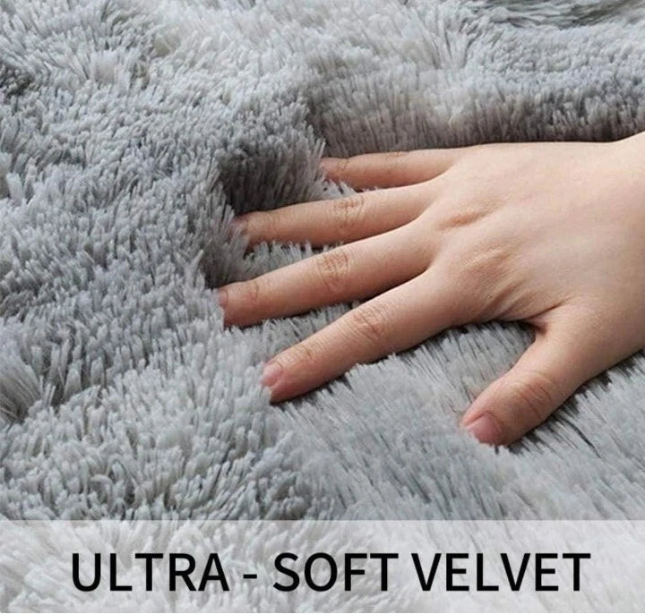 Anti-Slip Carpet Mat Living Room Accent Rugs, Fluffy Bedroom /Living Room Beige