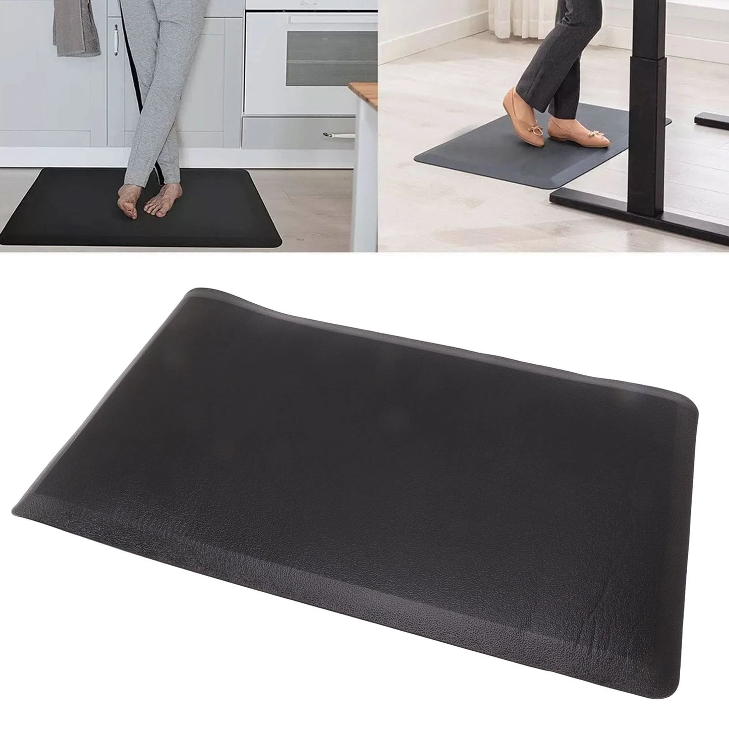 Kitchen Mat Waterproof Oilproof Floor Mat Rug 44x70cm Home Decoration Black AU