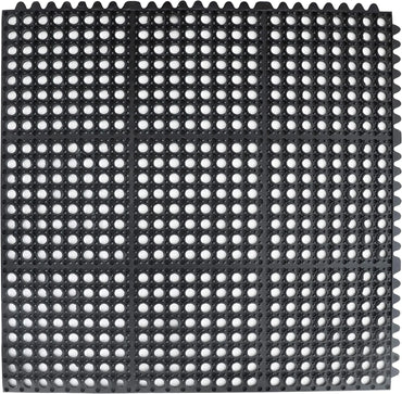 Commercial Grade Anti-Fatigue Rubber Floor Mat, 36" x 36", Black