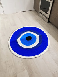 Evil Eye Symbol Bedroom Floor Mat Modern Area Rug Living Room Accent Wool Carpet