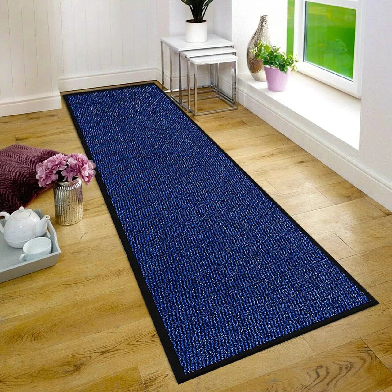 Non Slip Hallway Runner Rug Heavy Duty Barrier Mats Rubber Backed Door Carpet UK