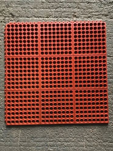 3ftx3ft Interlocking Rubber flooring Wet room mat (90x90cm) safety mat orange