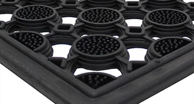 Heavy Duty Rubber Door Mat Nonslip Dirt Scraper for Garden Front Entrance Circle