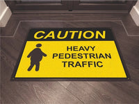 Caution Heavy Pedestrian Funny Meme Door Floor Mat Workshop Man Cave Birthday