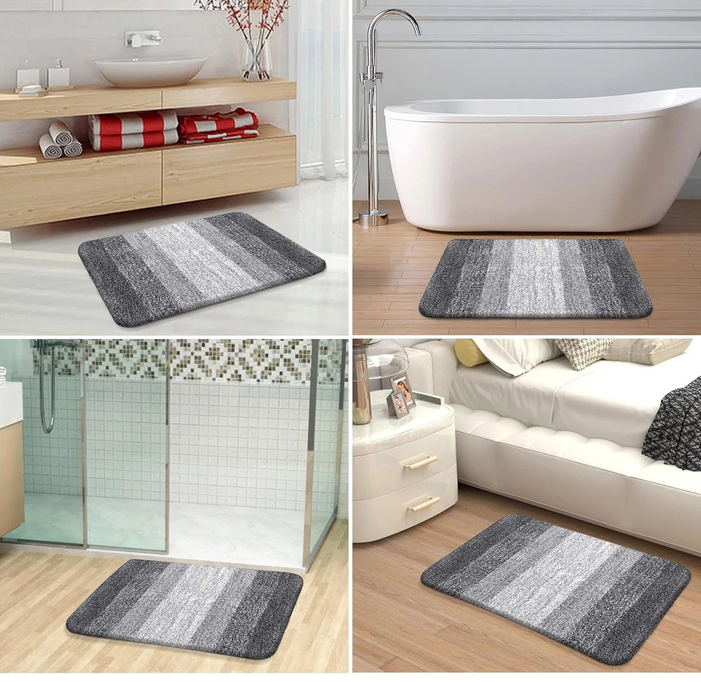 OLANLY Bathroom Rugs Mat 30X20, Extra Soft Absorbent Microfiber Bath Rugs, Rubbe
