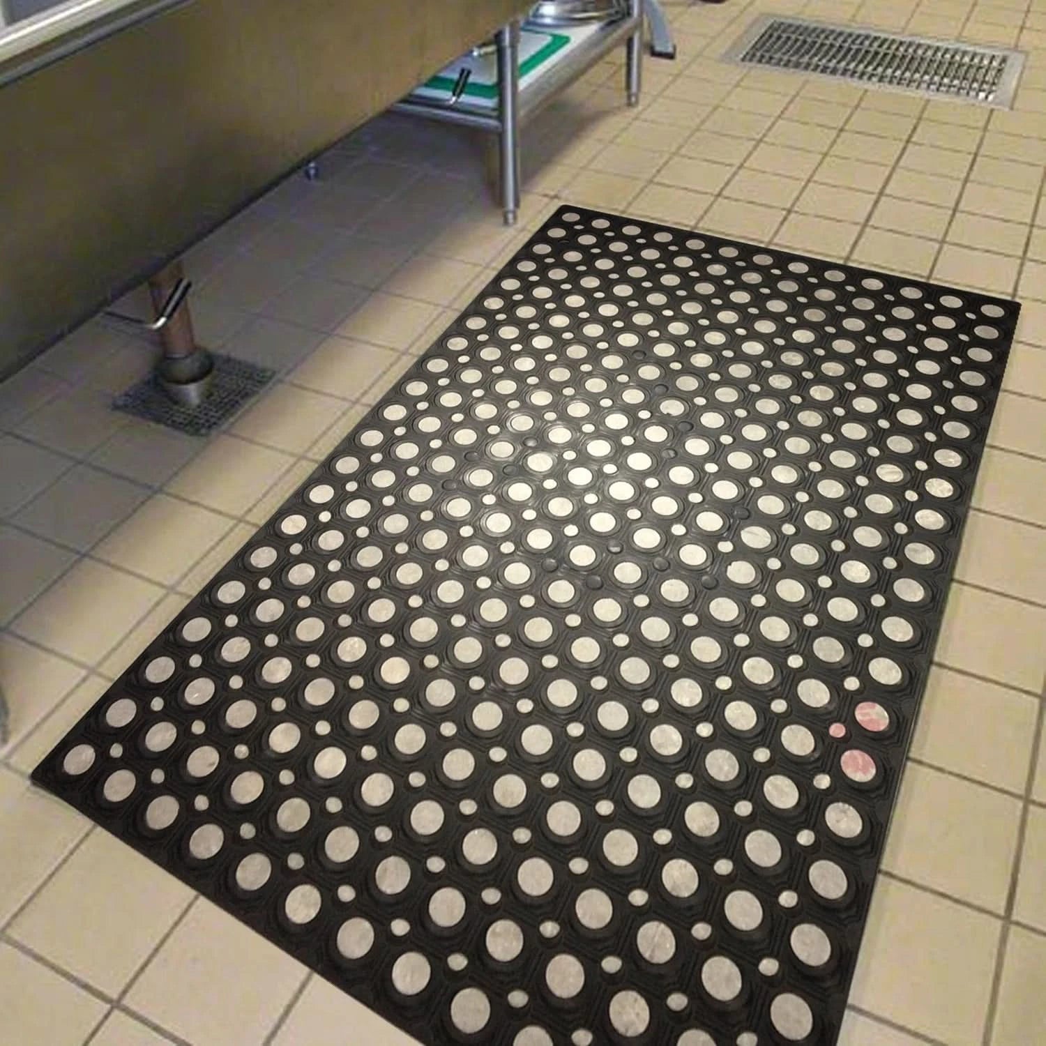 Large Heavy Duty Non Slip Rubber Ring Door Mat Outdoor Entrance Carpet Rug