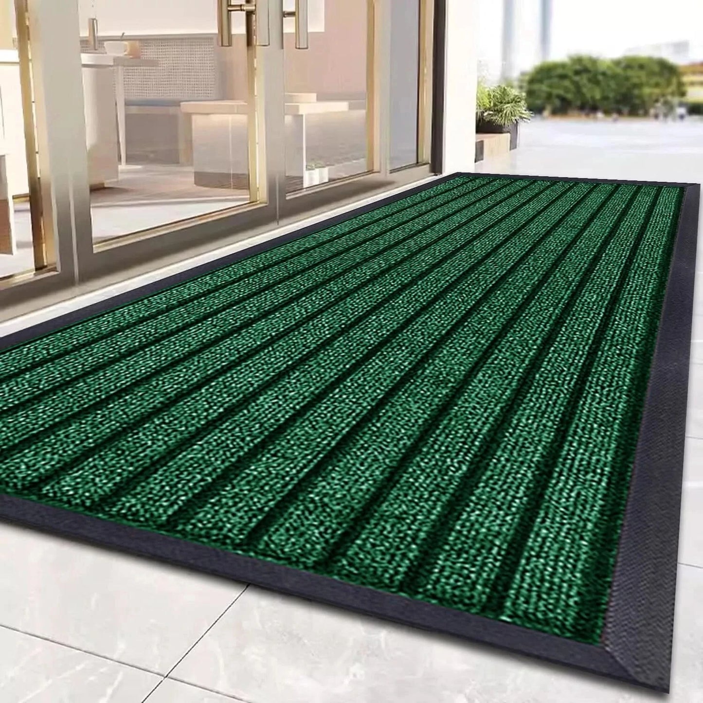 Non Slip Rubber Door Mat Heavy Duty Washable Rug Indoor Outdoor Welcome Mat