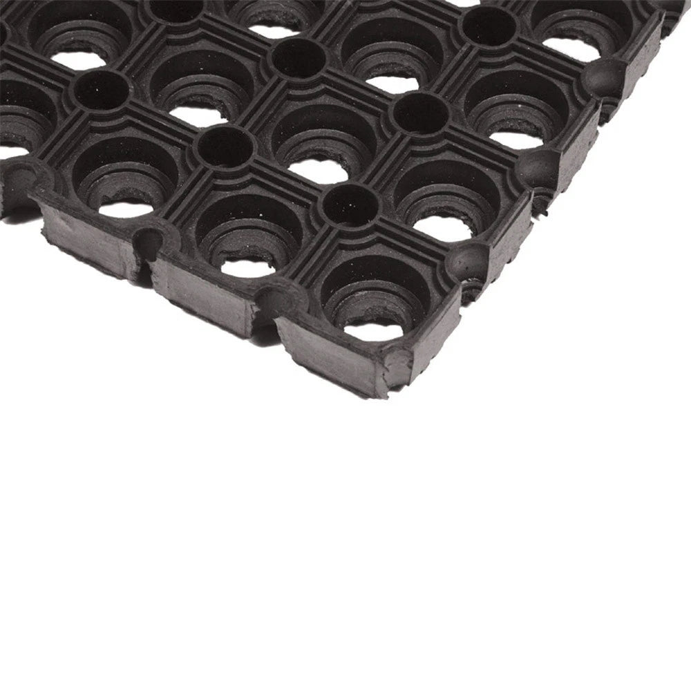 JVL Rondo Rubber Ring Heavy Duty Outdoor Entrance Door Mat, 40 x 60 cm