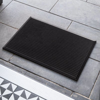 Large Ribbed Rubber Door Mat Heavy Duty Entrance Non Slip Indoor and Outdoor Mat
