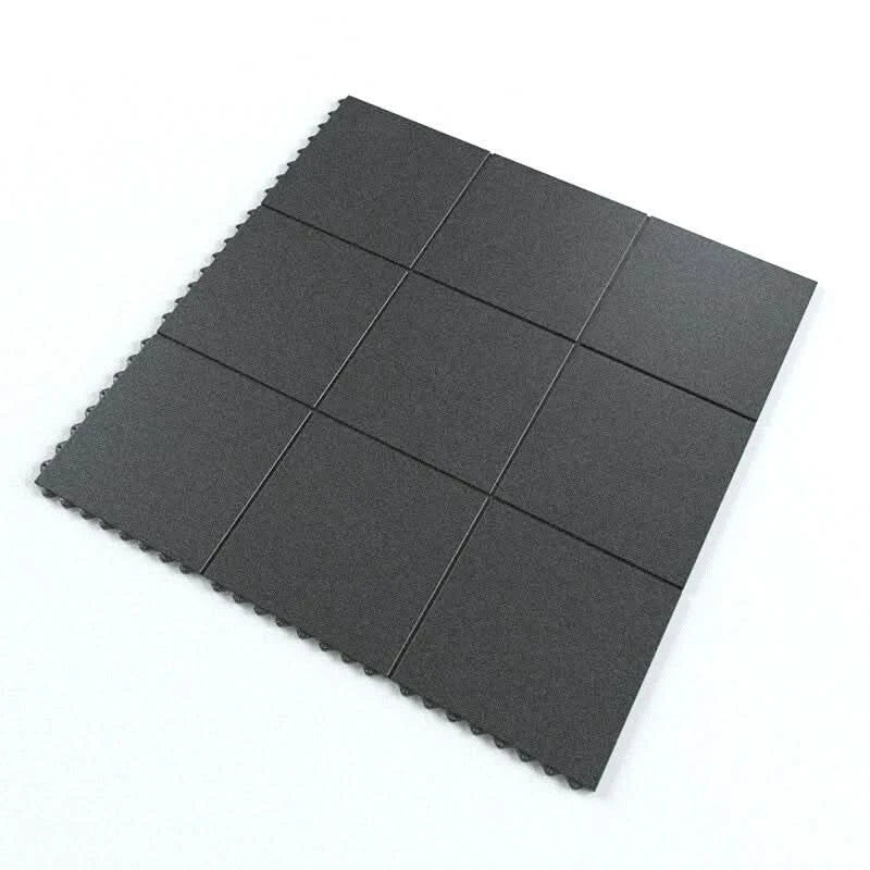 Rubber Gym Floor Tiles - 5 Mat Pack of Heavy Duty Interlocking mats 900 x 900mm