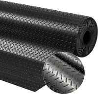 Rubber Flooring Heavy Duty Diamond Matting Non-Slip Industrial Work 1.3m Wide